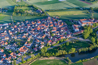 Aerial photograpy of District Heidenfeld in Röthlein in the state Bavaria, Germany