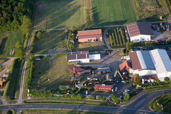 Aerial photograpy of Military Museum in the district Stammheim in Kolitzheim in the state Bavaria, Germany