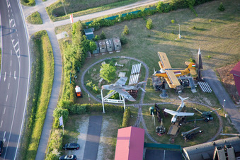 Military Museum in the district Stammheim in Kolitzheim in the state Bavaria, Germany from the plane