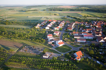 District Lindach in Kolitzheim in the state Bavaria, Germany out of the air
