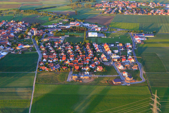 New development area Lachenbrunnweg in the district Unterspiesheim in Kolitzheim in the state Bavaria, Germany