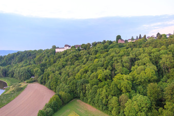 FÜRSTENBERG CASTLE MUSEUM above the Weser in Fürstenberg in the state Lower Saxony, Germany