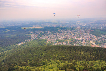 City view from the south in the district Hiddesen in Detmold in the state North Rhine-Westphalia, Germany