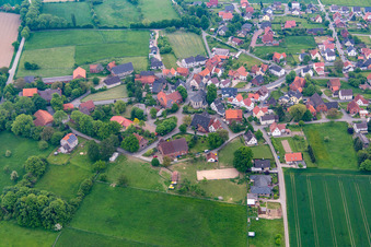 Aerial view of District Rolfzen in Steinheim in the state North Rhine-Westphalia, Germany