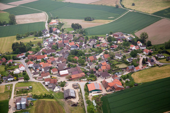 Aerial photograpy of District Lüntorf in Emmerthal in the state Lower Saxony, Germany