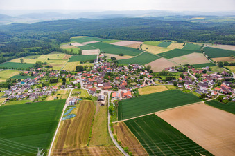 Oblique view of District Lüntorf in Emmerthal in the state Lower Saxony, Germany