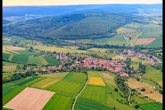 Village view from the southeast in the district Vernawahlshausen in Wesertal in the state Hesse, Germany