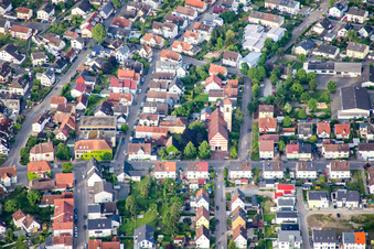 St. Ursula Church in the district Neuburgweier in Rheinstetten in the state Baden-Wuerttemberg, Germany