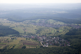 District Schöllbronn in Ettlingen in the state Baden-Wuerttemberg, Germany from above