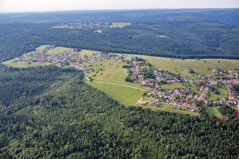 Aerial view of District Rotensol in Bad Herrenalb in the state Baden-Wuerttemberg, Germany