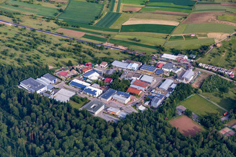 Commercial area Gewerbestr in the district Gräfenhausen in Birkenfeld in the state Baden-Wuerttemberg, Germany