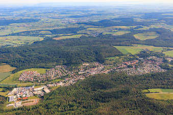 View of the town in Kraichgau from the south in Maulbronn in the state Baden-Wuerttemberg, Germany