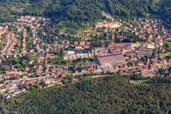 Former factory site in the city center on August-Kienzle-Straße in Maulbronn in the state Baden-Wuerttemberg, Germany