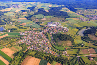 Village view from the south in Zaberfeld in the state Baden-Wuerttemberg, Germany