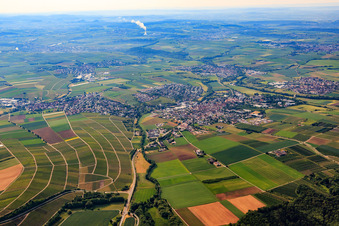 View of the town from the northwest in Brackenheim in the state Baden-Wuerttemberg, Germany