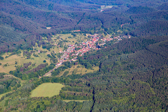 Aerial photograpy of Birkenhördt in the state Rhineland-Palatinate, Germany