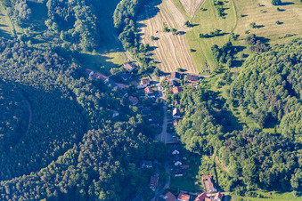 District Blankenborn in Bad Bergzabern in the state Rhineland-Palatinate, Germany from the plane