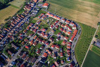 On the high trail in Kandel in the state Rhineland-Palatinate, Germany from above