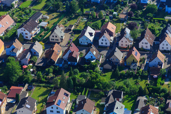 Aerial view of Waldstr in Kandel in the state Rhineland-Palatinate, Germany