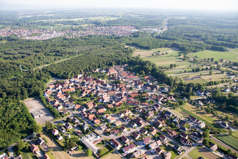 Schaffhouse-près-Seltz in the state Bas-Rhin, France from a drone