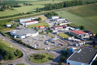 Soultz-sous-Forêts in the state Bas-Rhin, France seen from above
