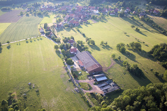 Mattstall in the state Bas-Rhin, France from above