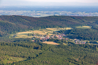 Aerial view of From the northwest in Climbach in the state Bas-Rhin, France