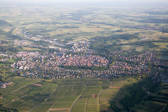 Aerial photograpy of Wissembourg in the state Bas-Rhin, France
