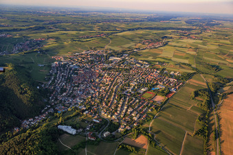City view from the southwest in Bad Bergzabern in the state Rhineland-Palatinate, Germany