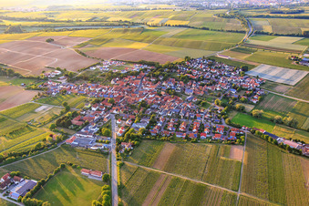 Village view from the south in Impflingen in the state Rhineland-Palatinate, Germany