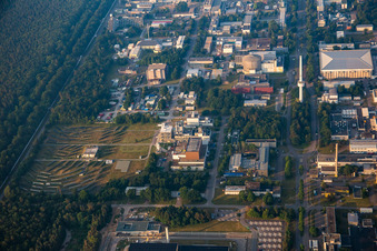 KIT Campus North in the district Leopoldshafen in Eggenstein-Leopoldshafen in the state Baden-Wuerttemberg, Germany from above