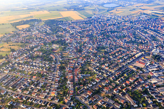 Overview of the town from the northwest in Forst in the state Baden-Wuerttemberg, Germany
