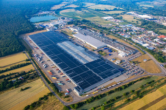 Goodyear Dunlop Tyres Germany in Philippsburg in the state Baden-Wuerttemberg, Germany out of the air