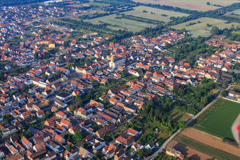 Main Street in Lingenfeld in the state Rhineland-Palatinate, Germany