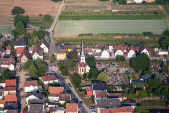 Church building in the village of in Lustadt in the state Rhineland-Palatinate, Germany