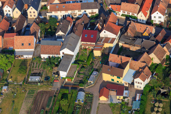 Häckgasse in Zeiskam in the state Rhineland-Palatinate, Germany from above