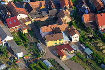 Häckgasse in Zeiskam in the state Rhineland-Palatinate, Germany out of the air