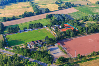 Grass court of TB Jahn Zeiskam 1896 ev and tennis court of TC '86 Zeiskam eV in Zeiskam in the state Rhineland-Palatinate, Germany