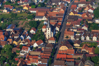 Church on Lange Straße in Ottersheim bei Landau in the state Rhineland-Palatinate, Germany