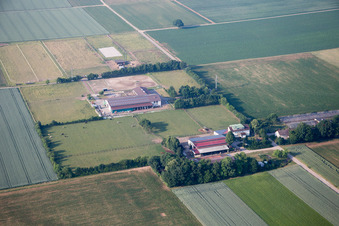 Aerial view of Ottersheim bei Landau in the state Rhineland-Palatinate, Germany
