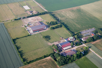 Aerial photograpy of Ottersheim bei Landau in the state Rhineland-Palatinate, Germany