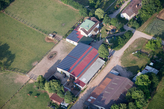 Ottersheim bei Landau in the state Rhineland-Palatinate, Germany from above