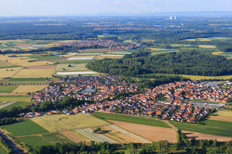 Village view from the southwest in Kuhardt in the state Rhineland-Palatinate, Germany
