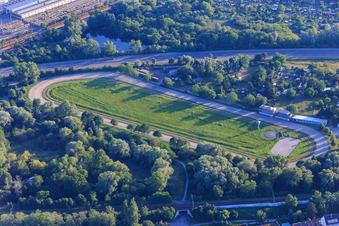 Knielinger horse racing track on the B10 in the district Knielingen in Karlsruhe in the state Baden-Wuerttemberg, Germany