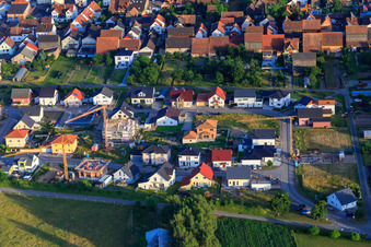 Aerial photograpy of New development area Pfarrer-Anselmann-Straße in Hatzenbühl in the state Rhineland-Palatinate, Germany