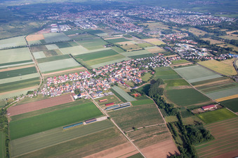 Aerial view of District Mörlheim in Landau in der Pfalz in the state Rhineland-Palatinate, Germany