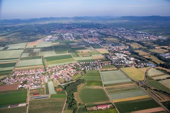 Aerial photograpy of District Mörlheim in Landau in der Pfalz in the state Rhineland-Palatinate, Germany