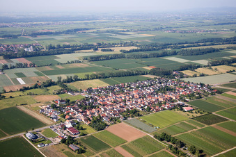 Town View of the streets and houses of the residential areas in Altdorf in the state Rhineland-Palatinate