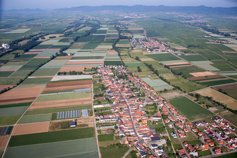Aerial view of Village view in Böbingen in the state Rhineland-Palatinate, Germany