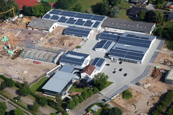 Drone image of Herxheim bei Landau in the state Rhineland-Palatinate, Germany